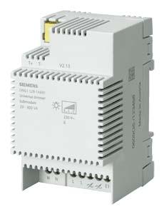 Product and functional description Connection example The universal dimmer submodule N 528/41 is an installation device for DIN-rail mounting, with N-system dimensions.