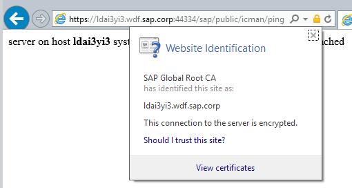 If using Internet Explorer click on the lock symbol, then View Certificate. Other browsers may have different ways to access the certificate information of the visited web site.
