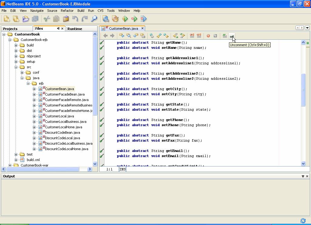 Integrated Development Environments for EJBs page 73 web page http://netbeans.org and into the chargeable Version Sun Java Studio of Sun Microsystems 32.