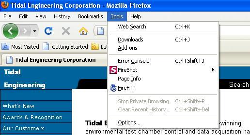 Using the Firefox client to connect to the Synergy Controller s FTP server.