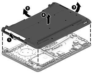 7. Remove the bottom cover (4). Reverse this procedure to install the bottom cover.