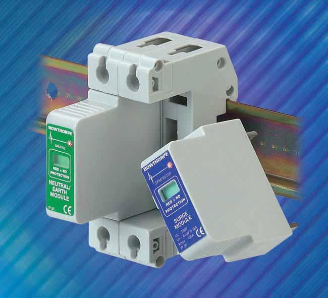 Plug-In Surge Protection Modules & Base Assemblies 40kA Single Phase (L-N, L-E) 40kA Single Phase with Remote Indication (L-N, L-E) 40kA Single Phase with 40kA Single Phase with & Remote Indication