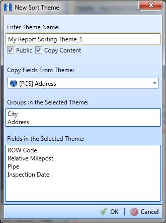4 Click Add to open the New Sort Layout dialog box (Figure 16-41). Figure 16-41. New Sort Layout 5 Type a name for the sorting theme in the field Enter Theme Name.