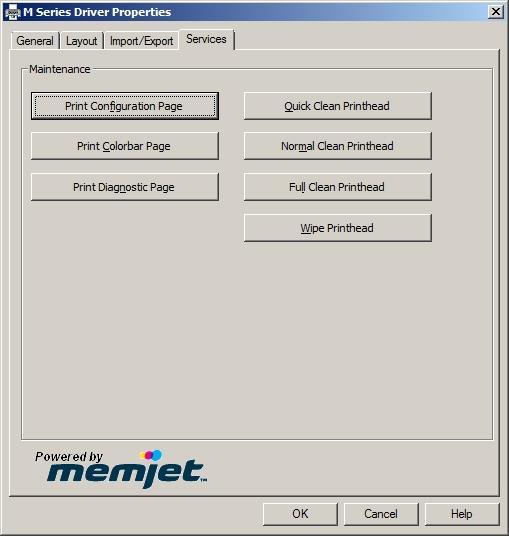 SECTION 3 OPERATING THE ASTROJET M1 Import/Export Tab Import/Export is used to preserve any custom Media Sizes, Watermarks and/or Print Settings you may have developed and saved for various jobs when