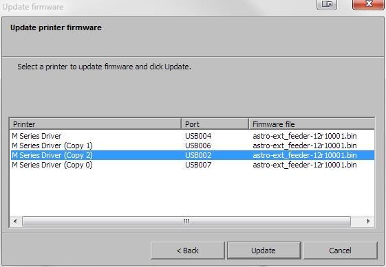 When you are notified that new firmware is available for your Printer, download the *.bin file and save it to your desktop. 2. From the Start Menu, open All Programs.