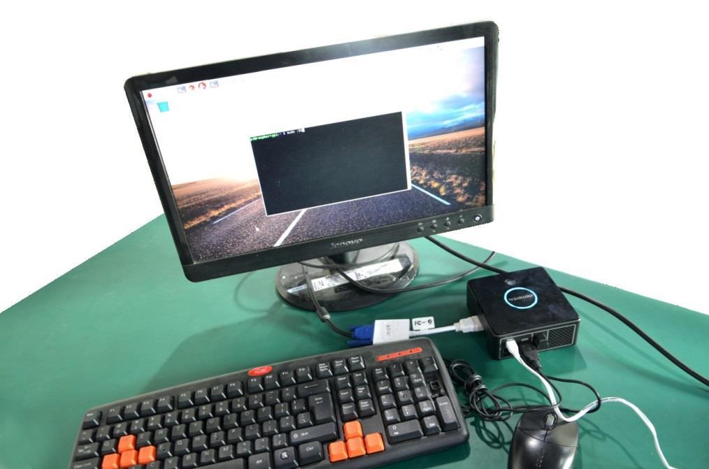 2.4 Starting your Pi Desktop Connect your Raspberry Pi Desktop to an HDMI monitor using an HDMI cable. Connect a USB keyboard and a mouse to the Pi Desktop USB ports.