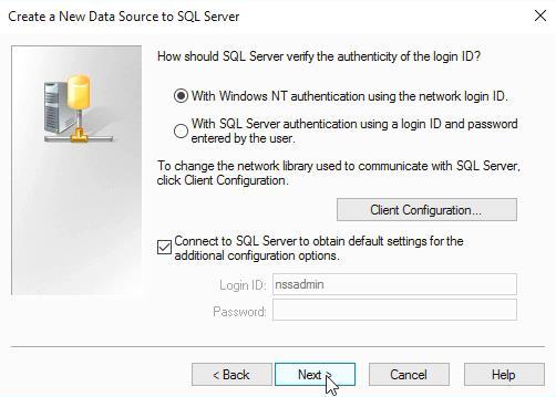 Windows NT authentication using the network login ID