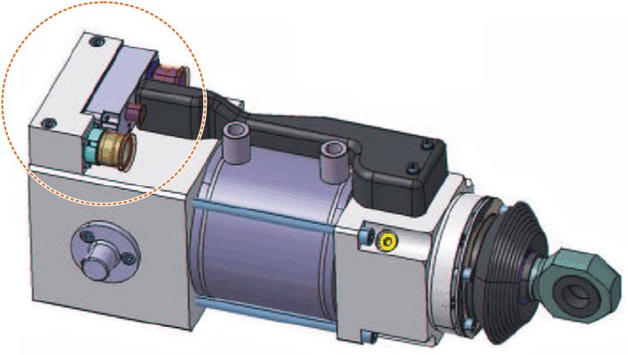2.4 Electrical connections on the weld gun motor Fig. 2-4: Position of the electrical connections on the weld gun motor Fig.
