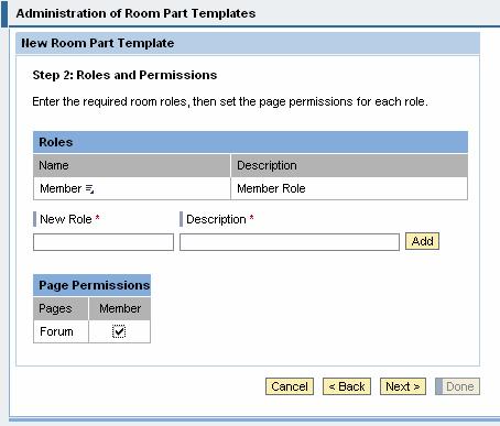 Create a new room part template Go to Administration of Room Part Template. Choose New.