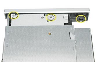 Note: If you are replacing the optical drive faceplate, do the following: 4. Open the optical drive tray by inserting a straightened paperclip into the manual eject hole on the front of the drive. 5.