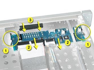Procedure 1. Release the two clips on the sides of the front panel board, and pull the board back approximately 1.5 inches from the front of the server. 2.
