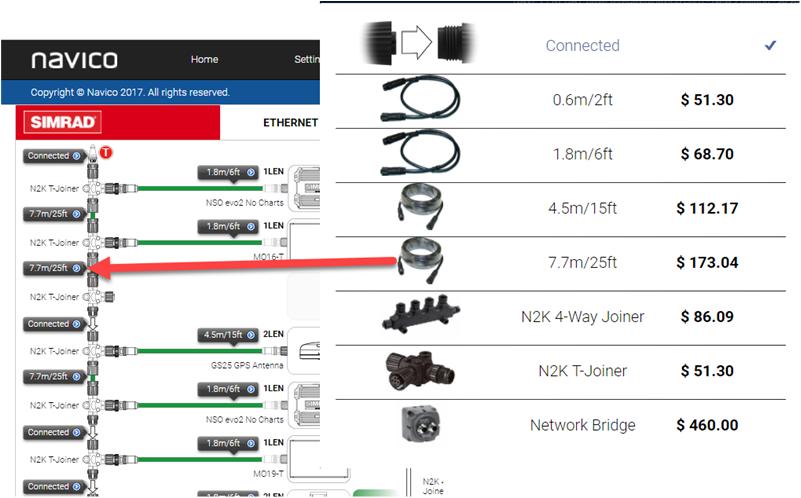System builder Drawing Page: NMEA 2000 NMEA 2000 Click on the Connected icon