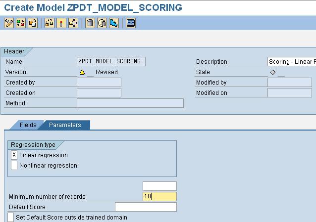 Choose the Regression type In the Model Parameters step, To exclude combinations with a minimal amount of data records, we can use the model parameter Minimum Number of Records If we select the