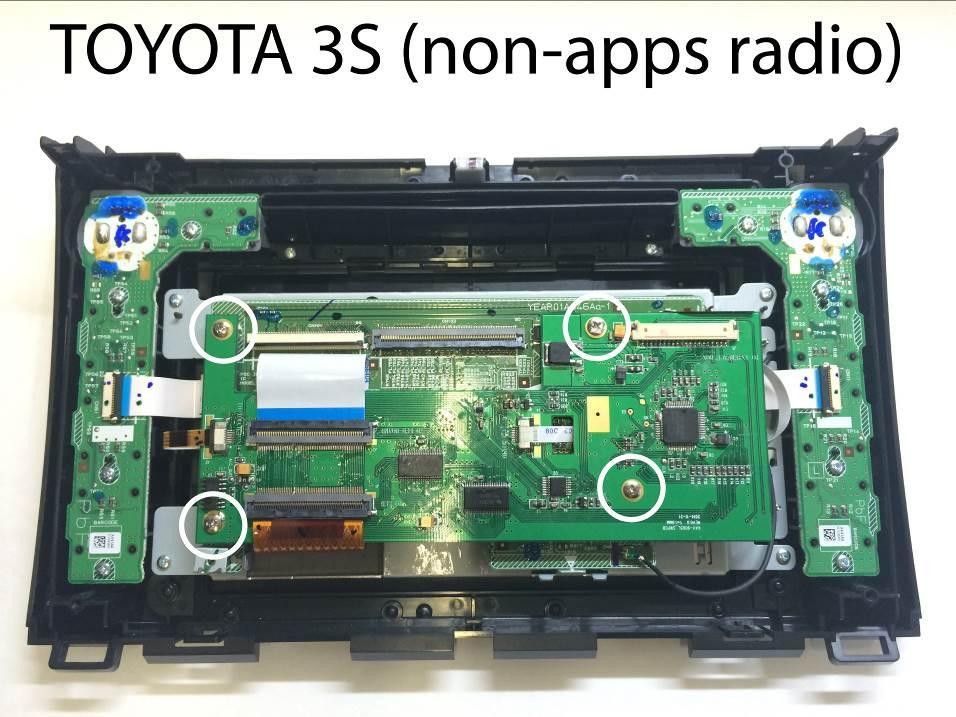 Toyota 3 and Toyota 3S Navigation System Installation Connect the factory ribbon cables