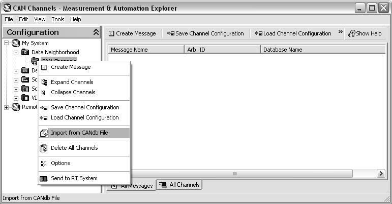 Appendix C CAN: Controller Area Network Exercise C-2 Goal Description Channel Configuration Learn how to load and test channels in MAX.