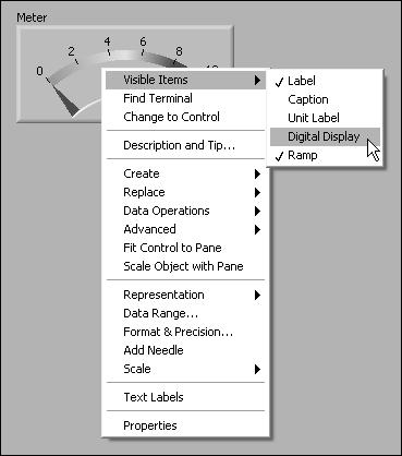 Lesson 2 Navigating LabVIEW To view or hide categories (subpalettes), select the View button on the palette, and select or deselect in the Always Visible Categories option.