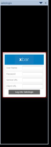 Username: Type your username. This is the username you use to log on to SalesLogix. Password: Type your password. This is the password you use to log on to SalesLogix.