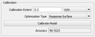 16 Calibrated Result Display When calibration completes, the Scenario drop down list will select the optimal scenario in the list,