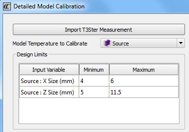 6 Display any defined design parameters and range Any Input Variables defined as Design Parameters in Command Center will be used to calibrate the model.