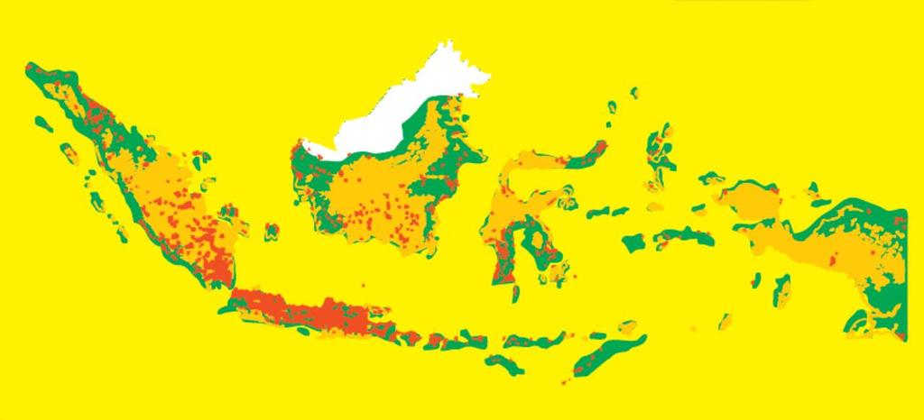 Territory of Indonesia : 1.899.753 sq. km Coverage of 2G Signal : 1.118.381 sq.