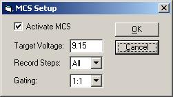 Figure 1. The MCS Setup utility Dialog Check the Activate MCS box to use MCS. Set the parameters in the window as follows: 1.