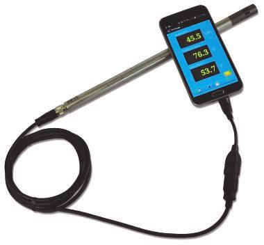 The Portable USB Temperature and Humidity Probe combines high accuracy temperature and humidity sensors into a rugged stainless steel probe with built in USB interface.