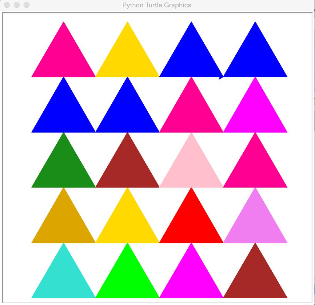 Knowing the number of triangles, how can you calculate where to start drawing each triangle in its turn?