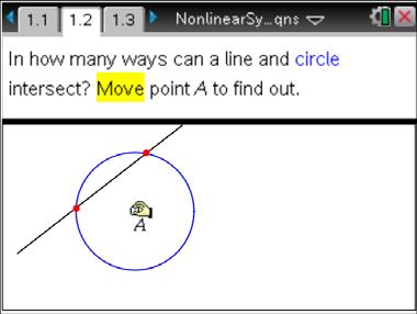 Problem 1 Numbers of possible intersection points If needed, define nonlinear system of equations. The system is one in which at least one equation is nonlinear.