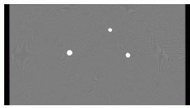 Image Artifacts (2) Normal phantom (plexiglas plate with three amalgam