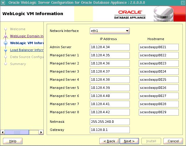 Using the Configuration Utility Setting Password Confirm Password JMS Distributed Destinations JDBC Data Source Description Enter the password to use for the Oracle WebLogic Server administration