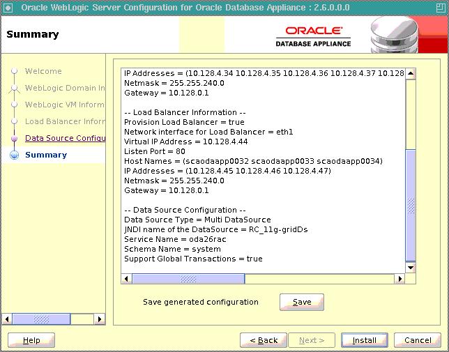 Domain Creation and Startup 6. The Summary screen is displayed. Domain Creation and Startup Review the configuration summary to ensure that it is accurate.