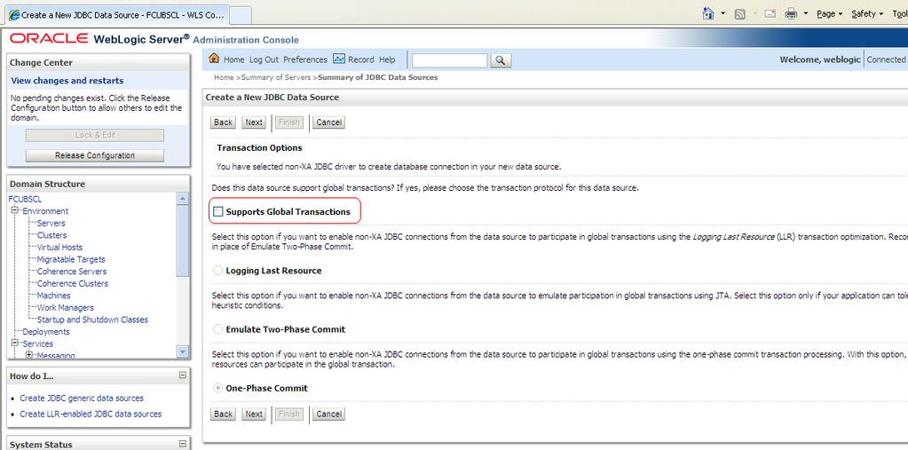 Input the Oracle database details and click Next.