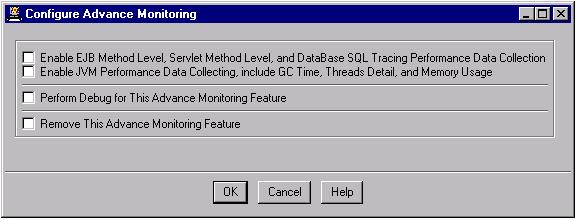 If you want... Turn On... And you get... JVM performance profiling Java method-level profiling Enable JVM Performance Data Collecting Including.