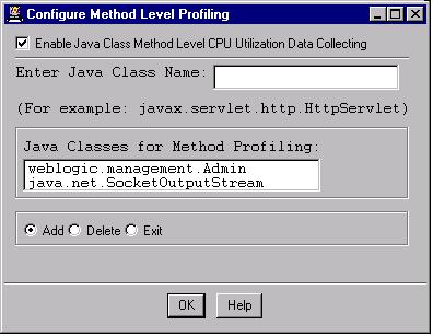 To Enable Method-Level Profiling Note The components that monitor Java method-level profiling are resource intensive and intended only for use by application developers.