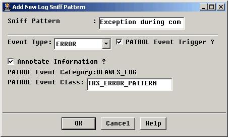 Define Sniff Pattern Summary: Perform these steps to define new sniff patterns and their associated properties. You can also change existing sniff patterns, or delete a sniff pattern.