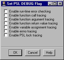 Set PSL Debug Flag Summary: Perform these steps to turn on or off debug information logging for PATROL Script Language (PSL) code.