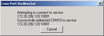 If the message is replaced by Failed to connect to any service, the connection failed.