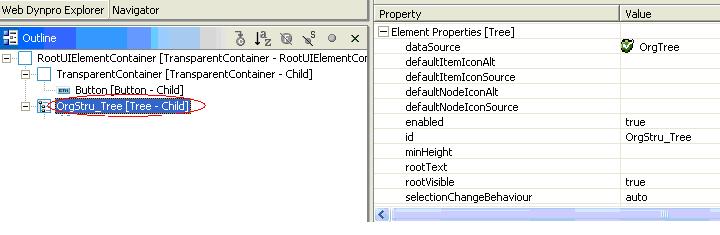 Create Tree UI Element under Root UI container of OrgTree View and set its