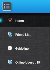 Menu bar Click here to hide / show menu bar Your friend list in SEGiSphere.