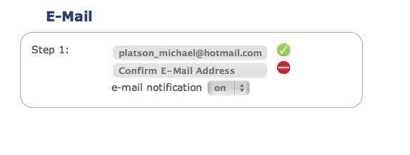 To change your email address, enter your current password followed by your new email address.