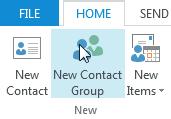 Exercise 17 CREATING AND USING A CONTACT GROUP Note: If you are connected to Outlook using an Outlook.com account, which includes hotmail.com and live.