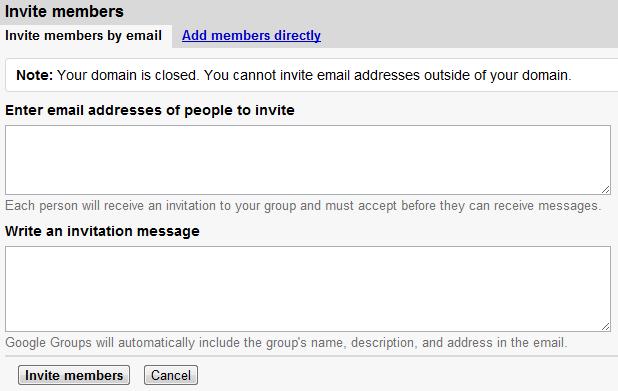 Add the email addresses of the members you'd like to add to your group, separating each email address with a comma. 4. Write a welcome message for your new group members. 5.