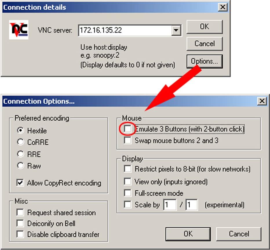 Establishing a VNC connection With "Autostart" you can select the automatic startup of the VNC server, via the Startup-Manager. The VNC connection establishment has the following approach: 1.