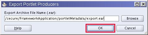 JDeveloper will export the portlet metadata. Figure 17.