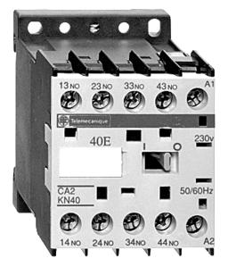 References For control circuit: a.c. or d.c. a or c Mini-control relays for a.c. control circuit - Mounted on 35 mm 7 rail or Ø 4 screw fixing. - Screws in open ready-to-tighten position.