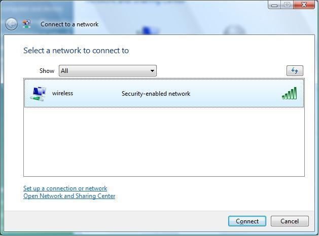 7. You should see a network listed with the SSID you obtained at the