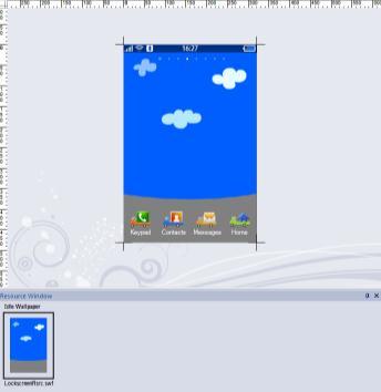 FIGURE 6-2 shows an Idle Wallpaper image and a flash file example of the bada 2.x Phone Theme.