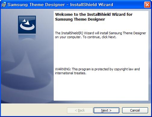 3. Installation After downloading the latest version of the Samsung Theme Designer, execute the downloaded file, and then follow the