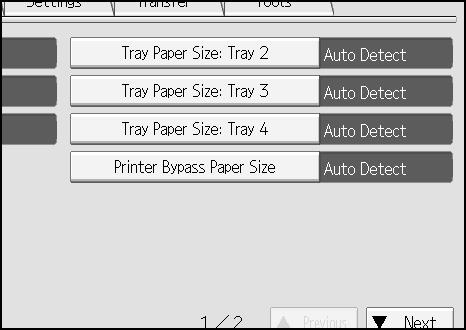 C Set the paper size using the printer driver or the control panel.