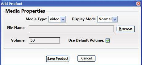 2 On the Add Product screen, select the desired media type and enter the properties for this media (see page 6 for additional details).